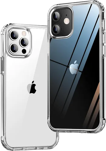 Vista 72 de ONES Funda delgada transparente para iPhone 8 Plus/7 Plus, PC + TPU híbrido, protección contra caídas de grado militar [antiamarillamiento], funda