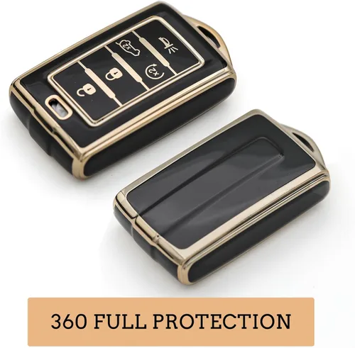 Vista 3 de Kit de Cubierta para Llavero de Porta Llaves WSAuto Compatible con Jeep Grand Cherokee L Gladiator Wagoneer Grand Wagoneer Accesorios Negro