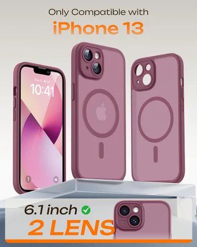 Vista 739 de TOCOL Funda magnética 3 en 1 para iPhone 15 Pro, mejorada [protección completa de cámara] con 2 protectores de pantalla, compatible con MagSafe Gris
