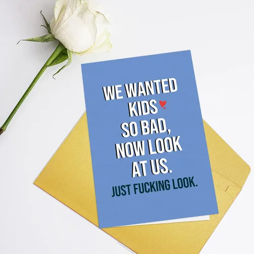 Vista 3 de Supoeguk Divertida tarjeta del día del padre para marido, tarjeta feliz del día de la madre para esposa, tarjeta de aniversario humorística