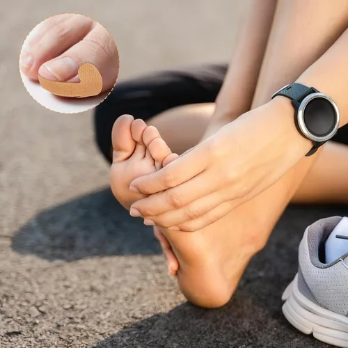 Vista 7 de Kit de 16 piezas de uñas encarnadas, con tiras transpirables para uñas de los pies en crecimiento, corrección de dedos curvos, parches de yeso sin