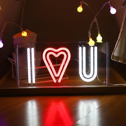 Vista 14 de Letrero de neón LED para fiesta, escritorio, dormitorio, hogar, cumpleaños, decoración artística con USB