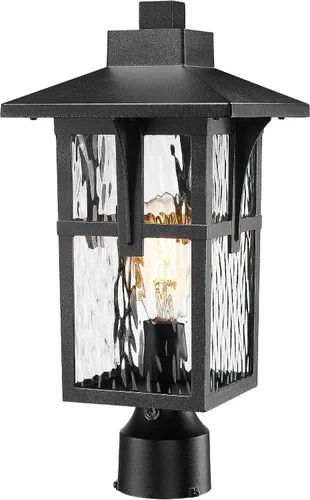 Vista 9 de HWH - Lámpara de poste para exteriores, lámpara de poste de luz exterior de columna, faroles de pilar al aire libre, luces de poste para patio