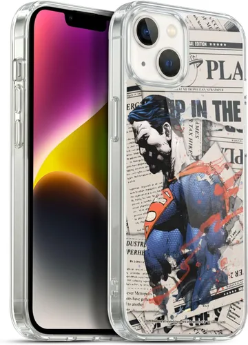 Vista 14 de Head Case Designs Officially Licensed Superman DC Comics Collage 80th Anniversary Gel Case [Military Grade Protection] Compatible with Apple iPhone
