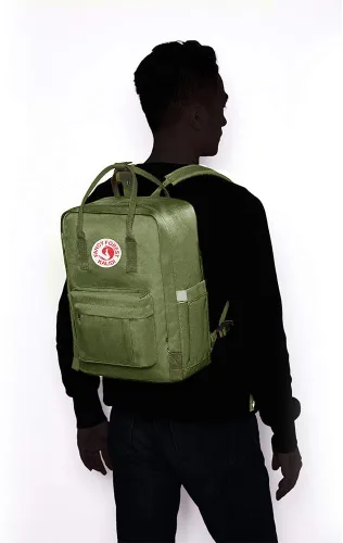 Vista 7 de KALIDI Mochila casual para laptop de 15 pulgadas, mochila clásica para campamento, viajes, exteriores, cuadrada, mochila para universidad, Verde