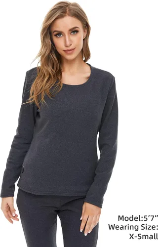 Vista 4 de Venustas Womens Heated Shirt Thermal Underwear with 5V Battery Pack Winter Warm Base Layer Top Bottom Set Long Johns