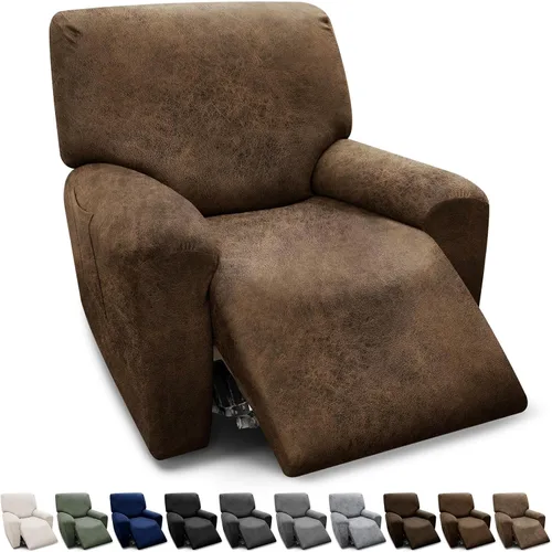 Vista 84 de Fundas para Sillón de 2 Piezas con Cojín en T, Fundas de Aspecto de Cuero para Sofá, Fundas para Sillas, Protector de Muebles Elástico, Funda