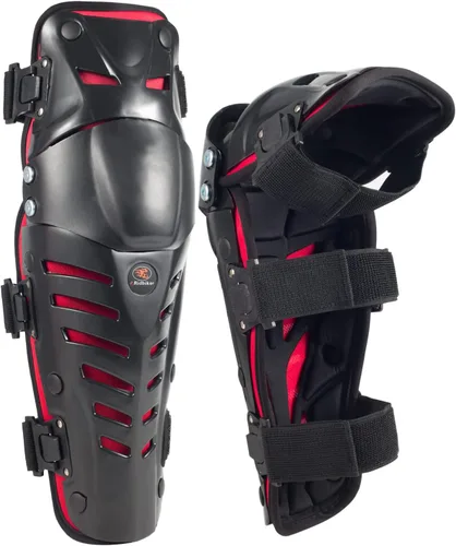 Vista 9 de Protectores de rodilla y espinilla para motocicleta, protección de pierna larga a prueba de choques, protección de rodilla para motocicleta doblable