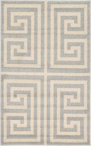 Vista 14 de Unique Loom Athens Collection - Alfombra clásica geométrica moderna con diseño de bordes, 3 pies 3 pulgadas x 5 pies 3 pulgadas, negro/beige negro