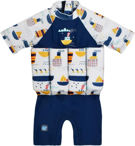 Vista 6 de Splash About Traje de flotador con mangas para bebés y niños pequeños que aprenden a nadar Apple Daisy