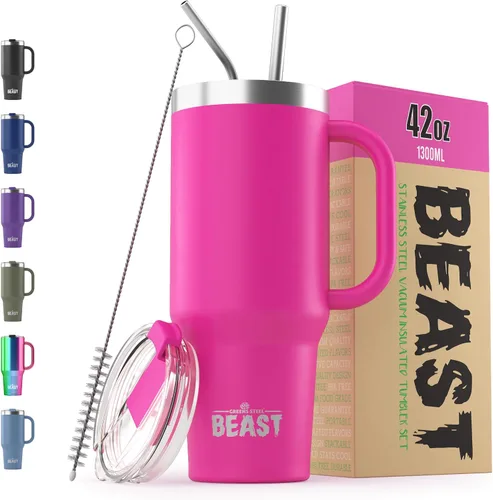 Vista 66 de Beast Vaso de 10 oz de Acero Inoxidable con Aislamiento al Vacío para Café y Hielo de Doble Pared Termo de Viaje (Blanco Ártico)