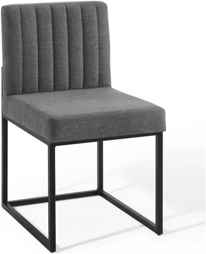 Vista 10 de Modway EEI-3806-GLD-DUS Carriage Channel - Silla de comedor de terciopelo con base copetuda, color rosa polvoriento dorado
