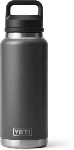 Vista 38 de YETI Rambler - Botella de 36 onzas, aislada al vacío, a prueba de fugas, de acero inoxidable con tapón para sorbos Aislamiento al vacío Azul marino