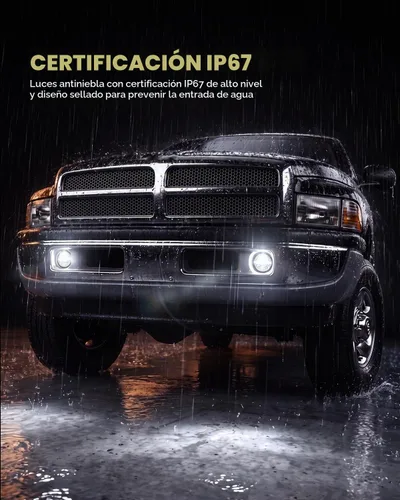 Vista 5 de Conjunto de luces antiniebla LED DRL para Dodge Ram 1500/2500/3500