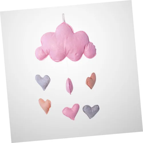 Vista 6 de DECHOUS 2 piezas colgante de gota de lluvia móvil nube lluvia decoración cuna para bebé niños decoración de bautizo para niño nube colgante