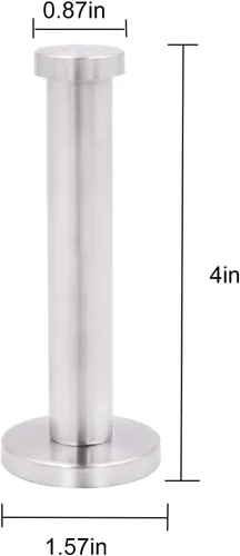 Vista 3 de KINJOEK 6 ganchos para bata de pared de 4 pulgadas, gancho de acero inoxidable cepillado, gancho de pared resistente para toallas de baño