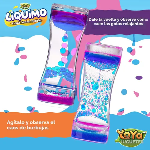 Vista 4 de YoYa Toys Liquimo - Liquid Motion Bubbler - Paquete de 3 - Juguete sensorial fidget de escritorio para niños y adultos - Tubos relajantes