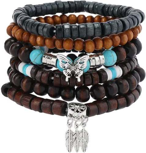 Vista 12 de Pulsera Gótica Ajustable de Cuero Trenzado Punk Multicapa de Estilo Grunge, Conjunto de Pulseras Emo con Brazalete de Metal, Envoltura