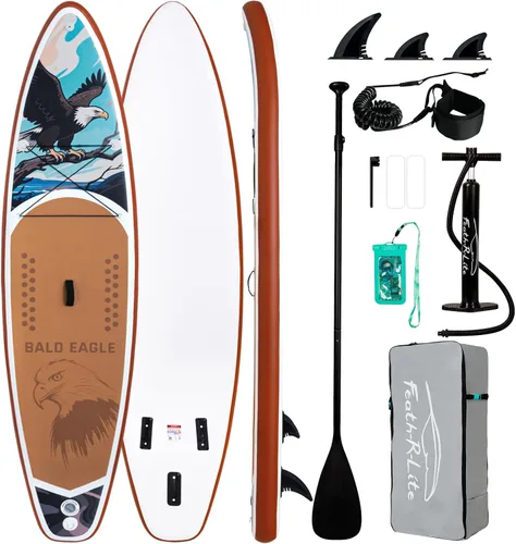 Vista 10 de FEATH-R-LITE Inflatable Stand Up Paddle Board with Beginner SUP Accessories