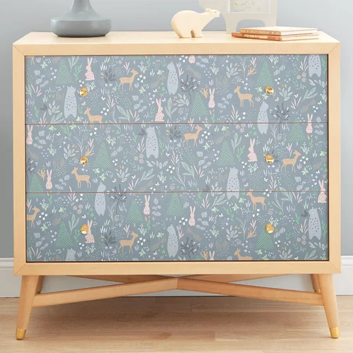 Vista 7 de RoomMates RMK12121RL Green Spring Forest Pals - Papel tapiz para despegar y pegar