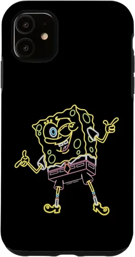 Vista 8 de Spongebob Squarepants Carcasa Neon Line Art para iPhone 17