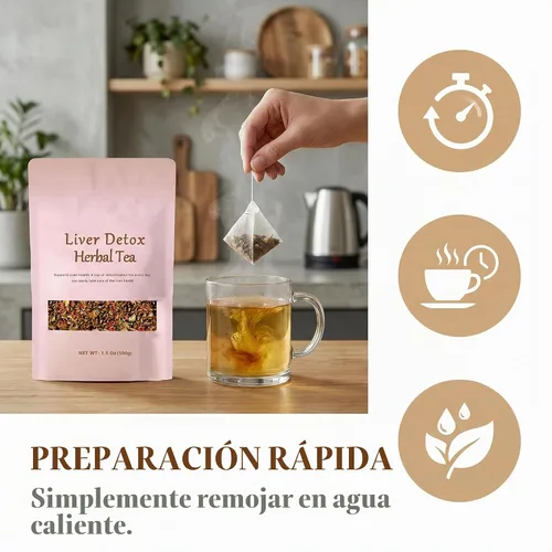 Vista 8 de Té de hierbas para desintoxicación del hígado, té de raíz de diente de león, té de semilla de casia de crisantemo y baya de goji, té para la salud