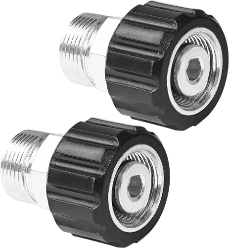 Vista 7 de YAMATIC Adaptador para lavadora a presión, métrica M22-0.551 in macho a M22-0.591 in hembra, conecta la manguera de lavadora a presión M22-0.551 in
