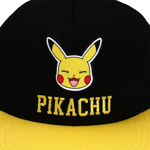 Vista 4 de Bioworld Pokemon Pikachu Youth Gorra Snapback negra, Negro