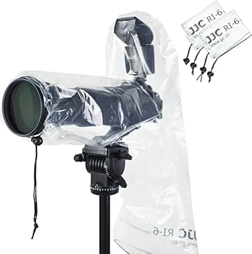 Vista 9 de 2 piezas de cubierta transparente de lluvia para cámara con flash para cámara + lente de hasta 6.3 x 9.8 pulgadas (DXL) Waterproof,PE