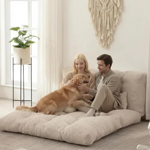 Vista 13 de Sofá cama plegable, silla convertible con almohada, colchón plegable con soporte para la espalda, silla plegable portátil, cama, cómodo sofá de piso