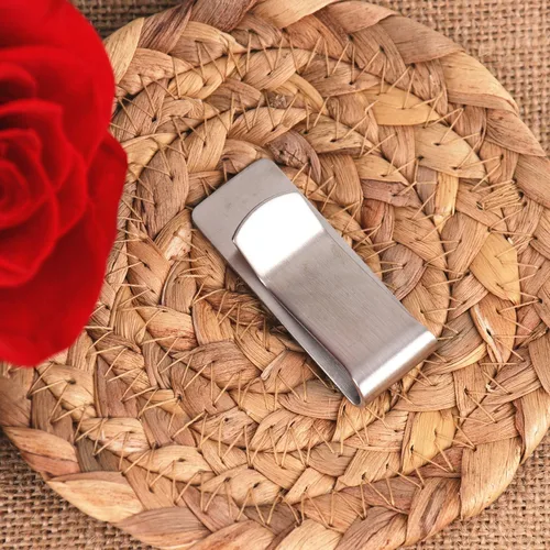 Vista 7 de Clip de dinero personalizado de acero inoxidable personalizado con grabado gratuito para papá y marido