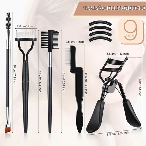Vista 2 de Kit de 5 rizadores de pestañas para mujer, herramientas