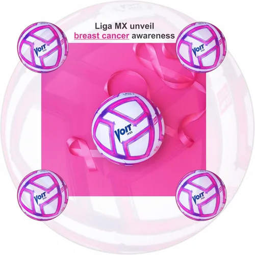 Vista 5 de Voit Balón de fútbol tamaño 5, pelota rosa termosellada de calidad FIFA para pelotas de fútbol de la Liga MX, diseño de vejiga de butilo de 20