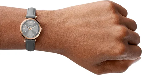 Vista 4 de Fossil Carlie Mini reloj de cuarzo de acero inoxidable y cuero para mujer Carlie Mini - ES4502
