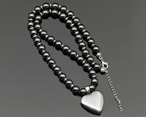 Vista 25 de Colgante de corazón de aventurina natural, Collar de cuentas de aventurina genuina, Collar de piedra verde, Collar de piedras preciosas, Cuentas