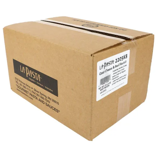 Vista 3 de Ravioles de queso de cabra y albahaca La Pasta (caja de 8)