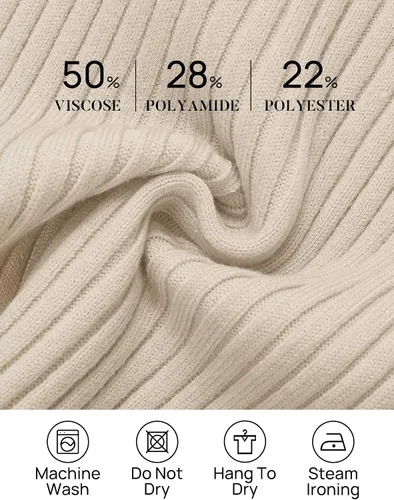 Vista 5 de ZESICA Camisas de manga larga con cuello redondo para mujer, suéter de punto para otoño, ajustado, informal, básica
