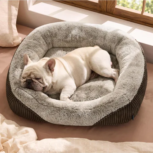 Vista 10 de Bedsure Cama Lavable para Perro Tamaño Pequeño Mediano - Cama Rectangular Esponjosa de Felpa para Mascotas Cama para Cachorro, Cómoda Pana de Forro