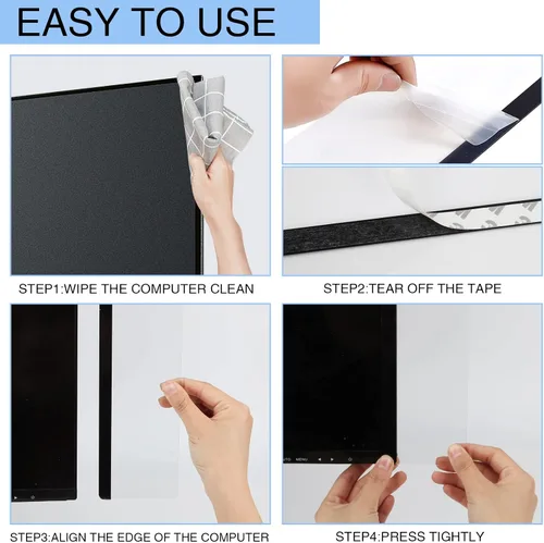 Vista 4 de Accesorios de escritorio de oficina, 2 unidades, multifunción, tablero de notas para monitor de computadora, suministros de oficina para mujeres
