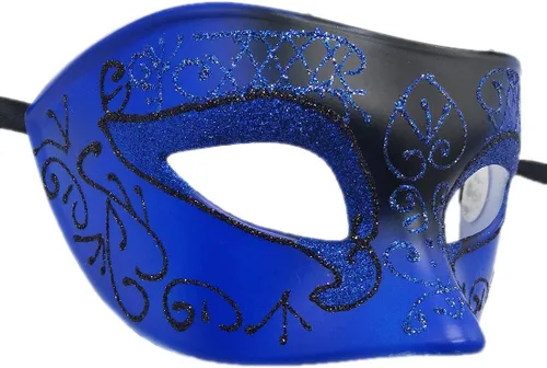 Vista 3 de Máscara de mascarada para hombre, disfraz de fiesta vintage muscial