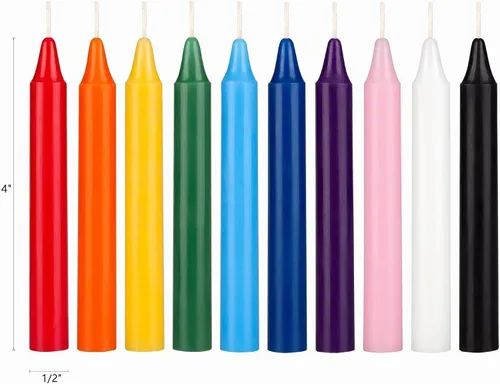 Vista 2 de Mega Candles Mini vela de hechizo con carillón cónico, 20 unidades, 4 x 1/2 Surtido