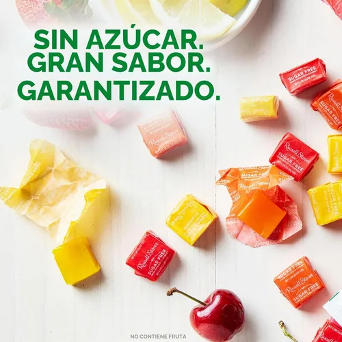Vista 5 de RUSSELL STOVER Caramelos masticables de frutas sin azúcar, dulces masticables con sabor a fruta, envueltos individualmente, bolsa resellable, 4.5