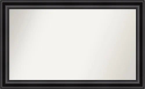 Vista 270 de Amanti Art Espejo personalizado, espejo de baño negro puente, espejo de pared o espejo de tocador de baño sobre el fregadero (26 x 26 pulgadas)