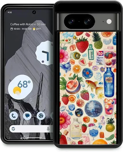 Vista 143 de Compatible con Google Pixel 4A 5G Mobile Case Creative Acrylic Panel trasero Silicona Protección Grip especialmente diseñado para Google Pixel 4A 5G