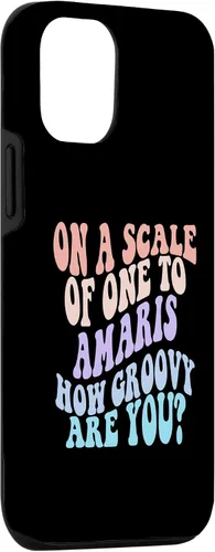Vista 3 de iPhone 14 AMARIS Cute Retro Girls Groovy AMARIS Personalized Name Case