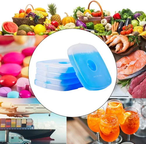 Vista 7 de Paquete de hielo frío de ladrillo reutilizable de larga duración fresco delgado congelador paquete refrigerador para loncheras bolsa