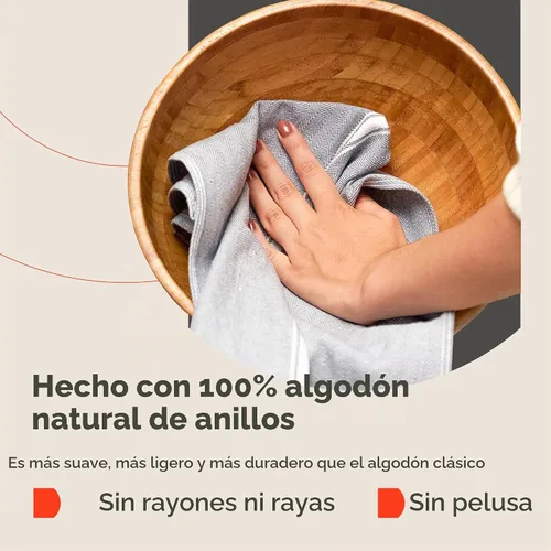 Vista 3 de Zeppoli - Trapos de cocina, de algodón, para cocina o limpieza, reusables, súper absorbentes, lavables a máquina, para chefs, paquete de 15 gris
