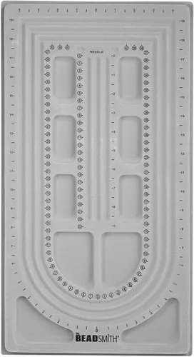 Vista 12 de The Beadsmith Mini tablero de cuentas, gris flocado, 4 canales rectos, 5 compartimentos empotrados, 7.75 x 11.25 pulgadas, tableros de diseño