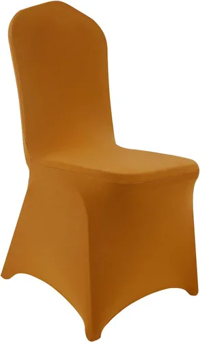 Vista 27 de Peomeise - 6 piezas de funda elástica de elastano para sillas, para bodas, fiestas, banquetes y eventos (negro, 6)