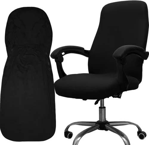 Vista 44 de Melaluxe Funda para silla de oficina con fundas para brazos - Funda elástica universal para silla de escritorio, fundas para silla de computadora